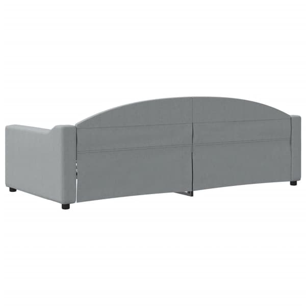 vidaXL Bäddsoffa ljusgrå 90x200 cm tygklädd