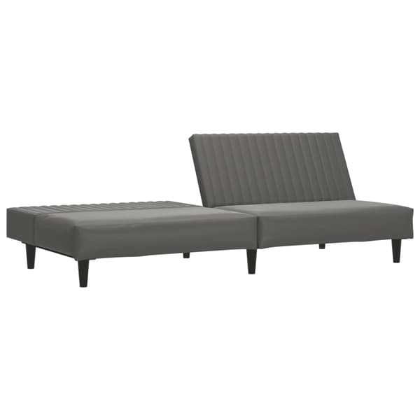 vidaXL 2-personers sofa, grå, kunstlæder
