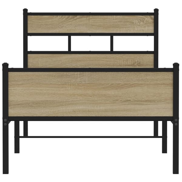 vidaXL Seng uden madras, Sonoma Oak, 100x200 cm