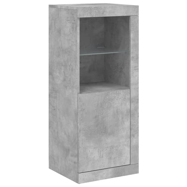 vidaXL LED-kaappi betoninharmaa 41x37x100 cm