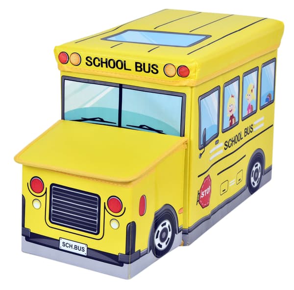 Legetøjskasse Gul Bus