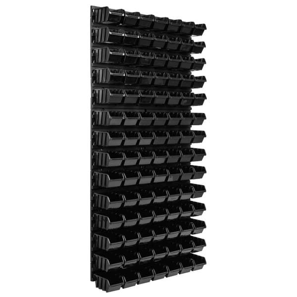 Værkstedsværktøjstavle 57x116 cm + 98 bakker