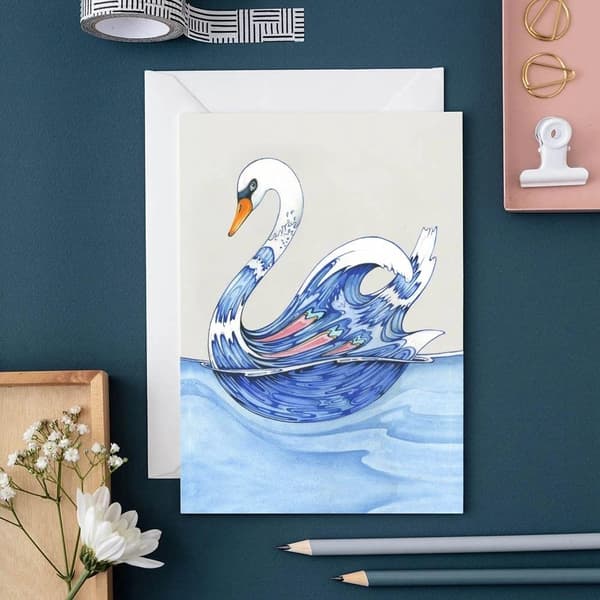 A140 B6 kort + Swan kuvert