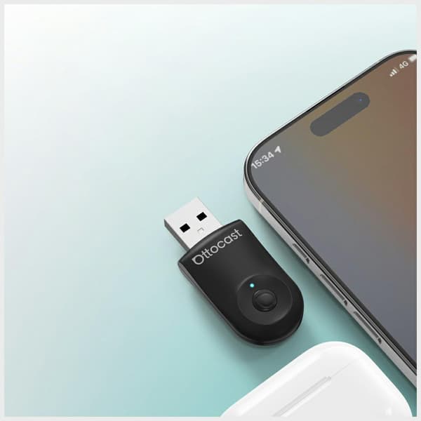Ottocast CA505-T Mini CarPlay Bluetooth-biladapter svart