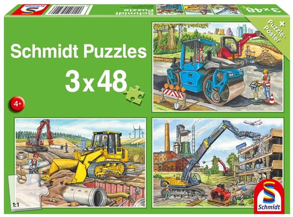 3x48 Puslespil Entreprenørkøretøjer G3