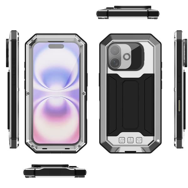 Pansret cover til iPhone 17, R-JUST, sølv