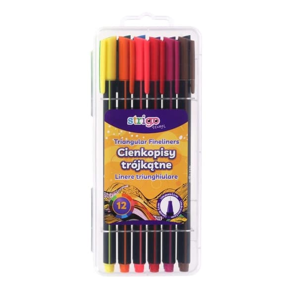 Trekantede fineliners 12 farver