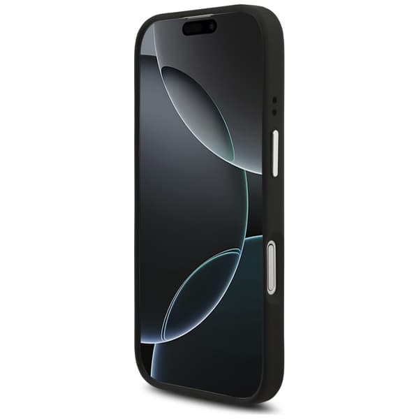 Guess Grained Big 4G Classic Logo cover til iPhone 17, sort