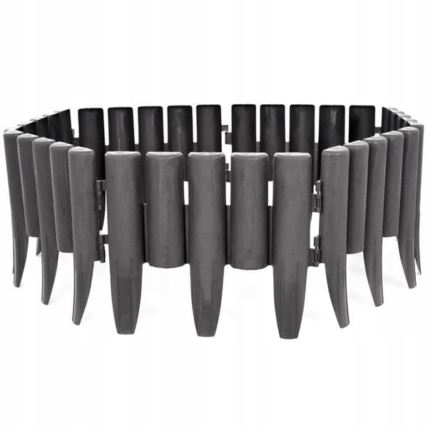 Havepalisade græskant plasthegn 280 x 24 cm antracit
