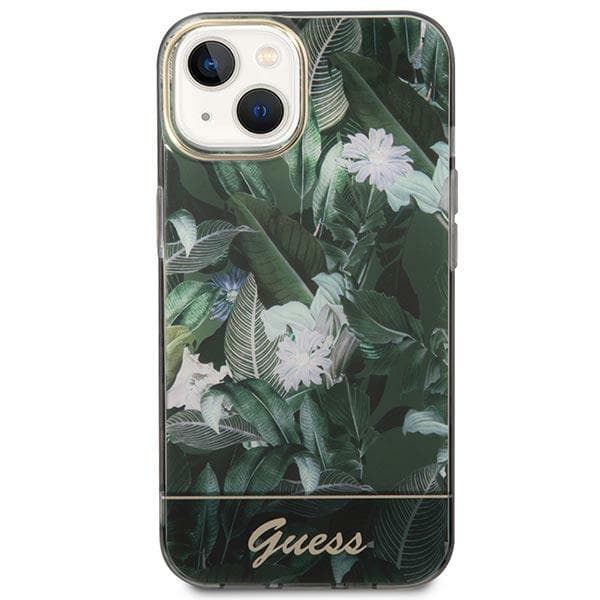 Guess Jungle Collection iPhone 14-skal, grönt