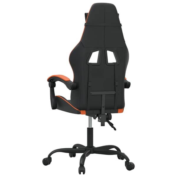 vidaXL gamingstol, sort og orange, kunstlæder