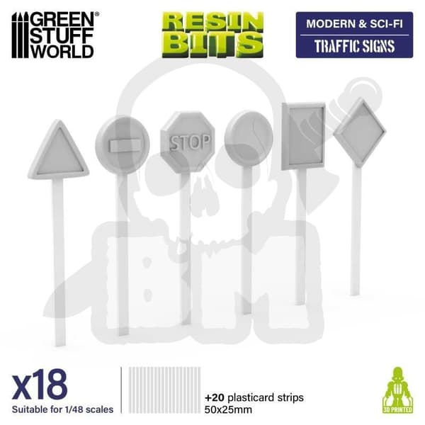 GSTU531250 3D-utskriven modern och sci-fi-trafikskylt