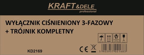 3-fas tryckbrytare + T-koppling KD2169