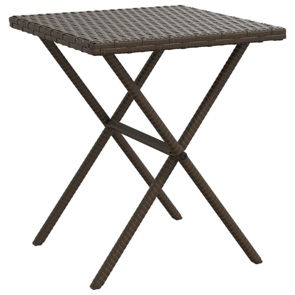 vidaXL Solstolar med bord, set om 2, brun, polyrotting