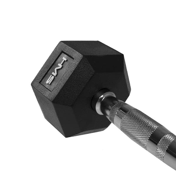 Gummibelagd hantel 30 kg HEX PRO HMS
