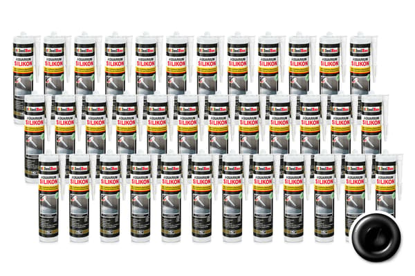 IsolBau Sort Akvariesilikone 36 x 300ml