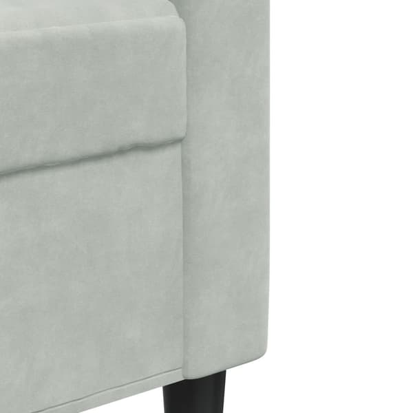 vidaXL 3-sitssoffa ljusgrå 180 cm klädd i sammet