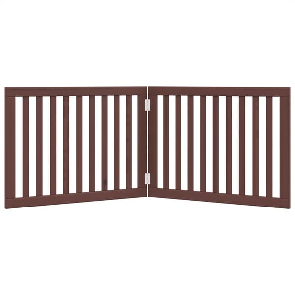 vidaXL foldbar hundegitter, 2 paneler, brun, 160 cm