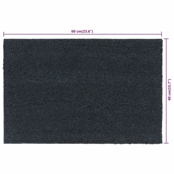 vidaXL dørmåtter, 2 stk., mørkegrå, 40x60 cm, kokosfiber