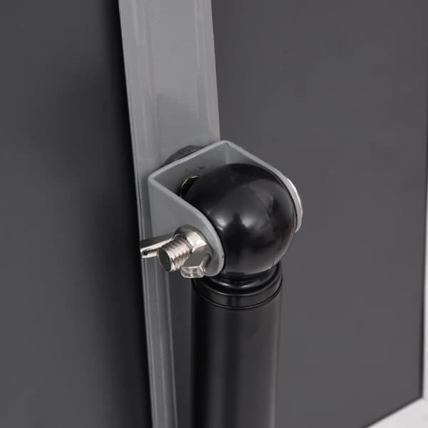 vidaXL A4 plakatstativ, sort, aluminiumslegering