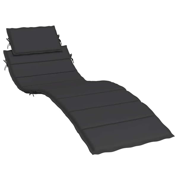 vidaXL liggestolspude, sort, 186x58x3 cm