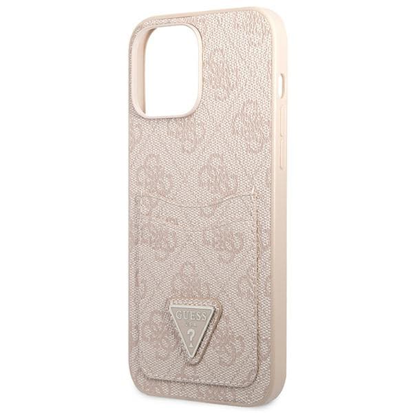 Guess 4G Triangle Logo Cardslot-etui til iPhone 13 Pro / 13, pink