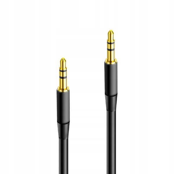 Lydkabel jack 3,5 mm - jack 3,5 mm 1 m sort Maxlife
