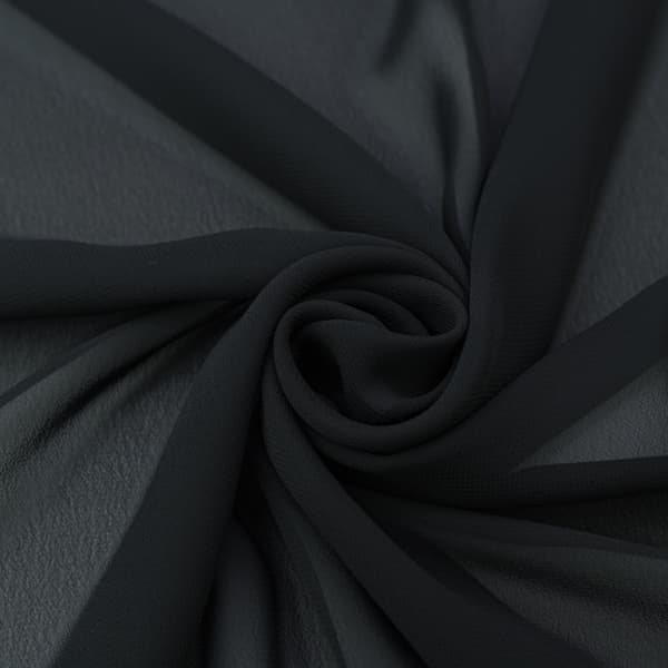 Chiffonmateriale, sort farve