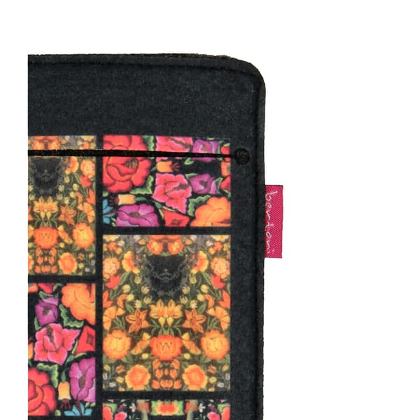 Arco Design 6-7" e-boksfodral - EcoFilc, Frida Flowers-tryck, Grå, Passar Kindle / PocketBook