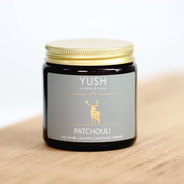 Patchouli - Sojalys med patchouli, bergamot, rose - YUSH - 120 ml