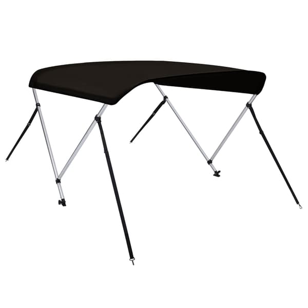 vidaXL bådbiminitop, 2 buer, sort, 180x130x110 cm