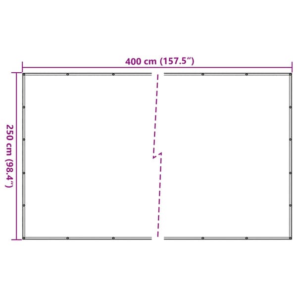 vidaXL transportnet, HDPE, 2,5 x 4 m, sort