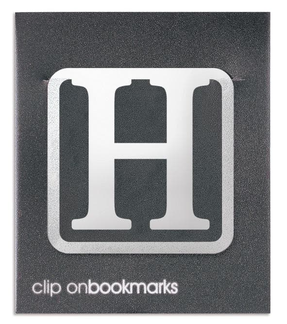Metallbokmärke - Bokstaven H Clip-on
