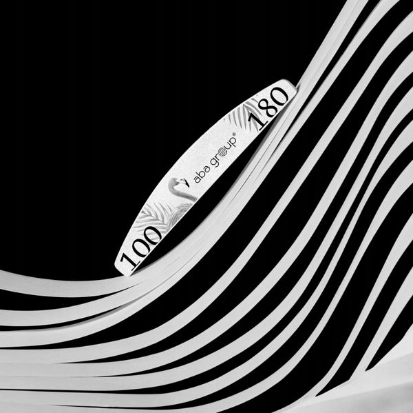 Aba Group SÄKER FÖRPACKNING Halvmånefil 100/180 Slim - Flamingo, 100 stycken
