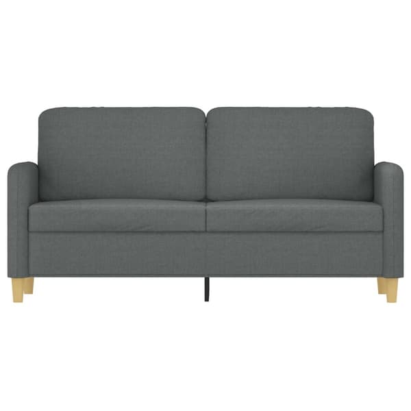 vidaXL 2-sitssoffa, mörkgrå, 140 cm, klädd i tyg