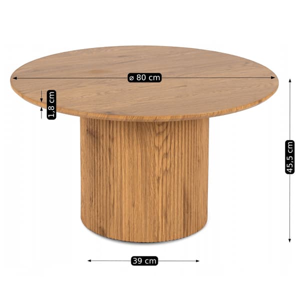 MAYLIN MAX Soffbord 80 cm Ek Modern Loft
