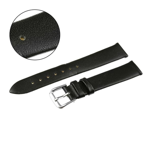 PACIFIC STRAP 16 MM W86 SMOOTH svart armband, limmat