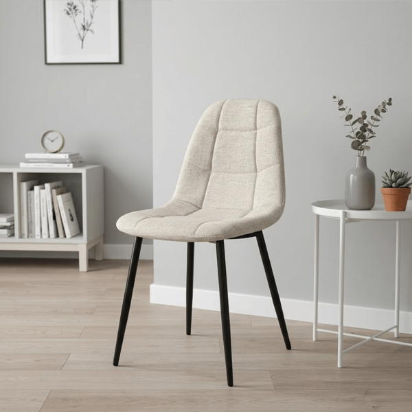 Masimo stol, beige stof, sorte ben