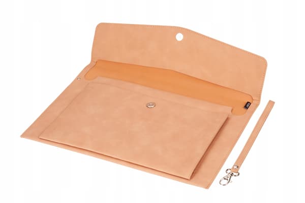 A4-kansio taskulla, beige nupukki 4352