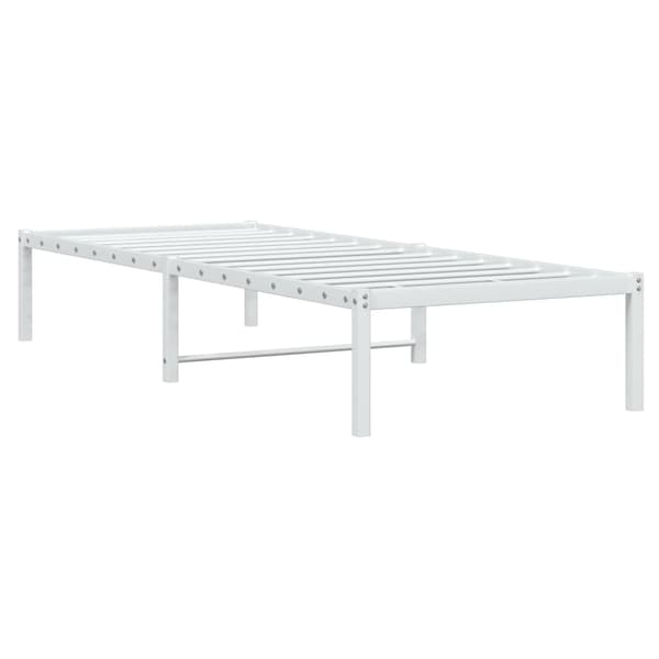 vidaXL metalsengestel hvid 75x190 cm
