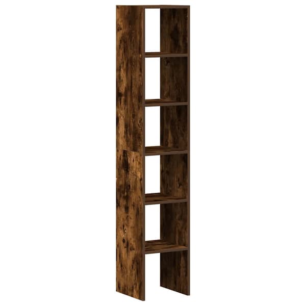 vidaXL bogreoler, sæt med 2, røget eg, 30x30x80 cm