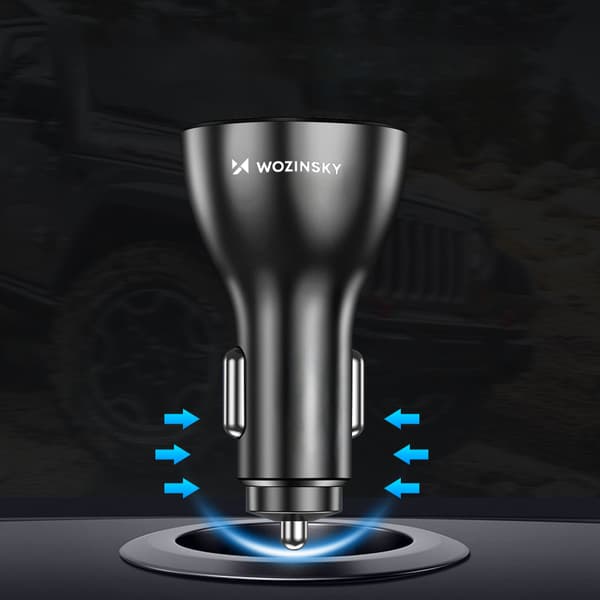 50W 4x USB-A QC Billaddare Vit