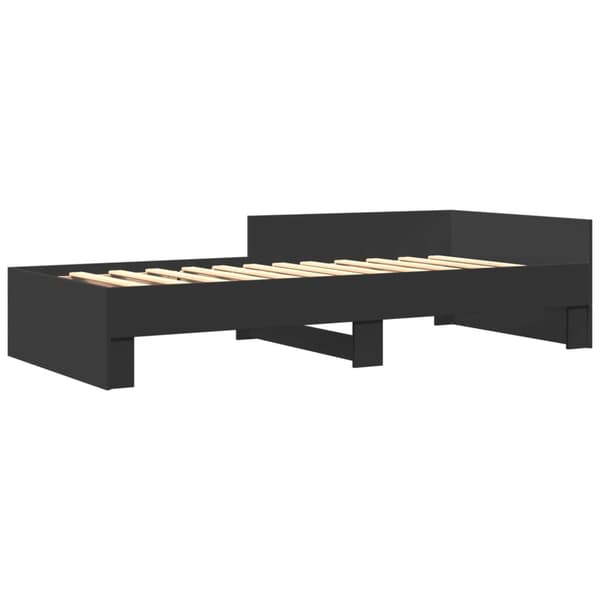 vidaXL sengestel sort 75x190 cm træbaseret materiale