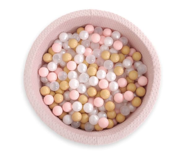 Minky torrpool H-40 cm med 200 bollar - smutsrosa