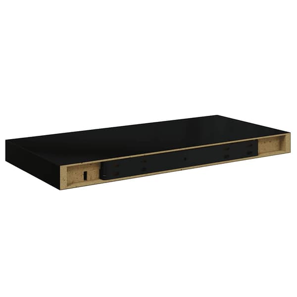 vidaXL væghylder, 2 stk., sorte, 50x23x3,8 cm, MDF