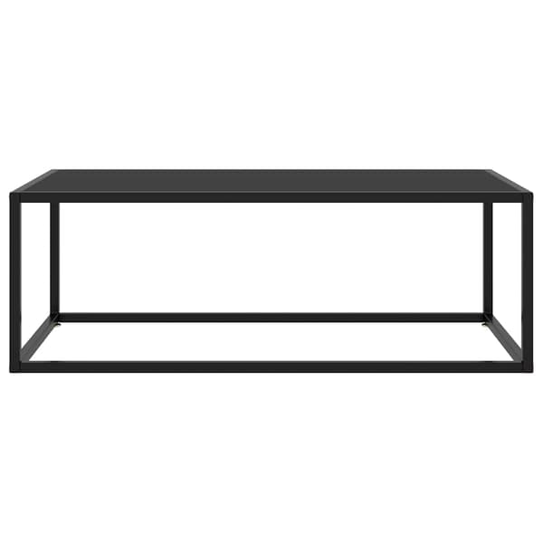 vidaXL sofabord, sort, sort glas, 100x50x35 cm