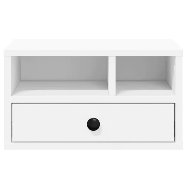 vidaXL printerstativ hvid 40x32x22,5 cm