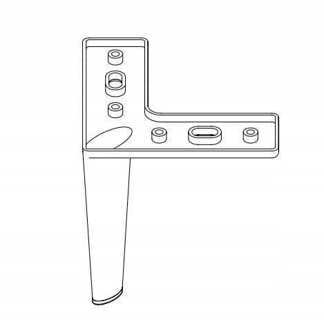 Möbelben till bäddsoffa svart MAT loft H150 stark SL032S