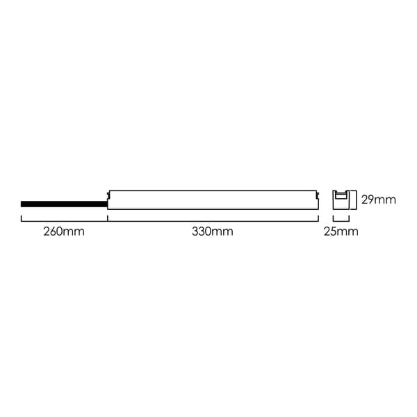 24VDC 200W intern strømforsyning til SLIM TRACK magnetiske skinner