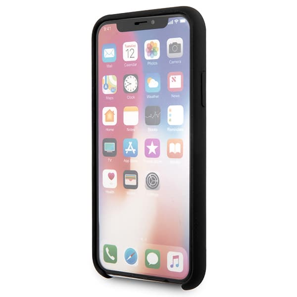 Karl Lagerfeld Glossy Bauhaus-cover til iPhone X/XS, sort